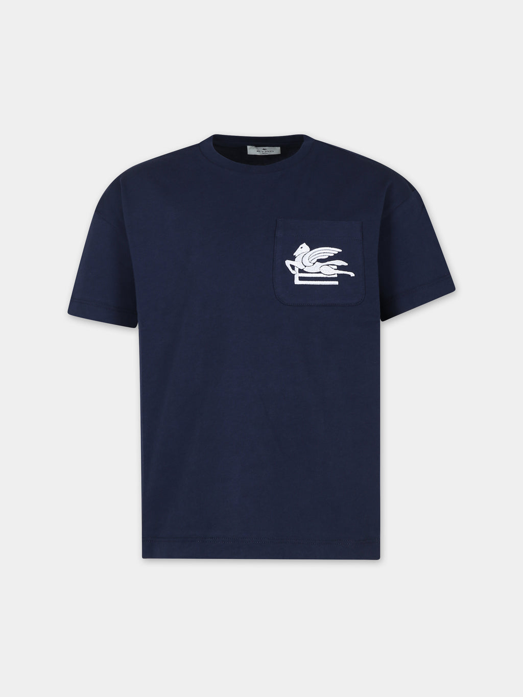 Blue t-shirt for boy with Pegasus